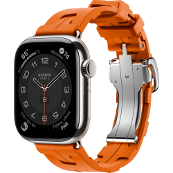 Смарт-часы Apple Watch Hermès Series 10 42mm Silver Titanium Case with Orange Single Tour