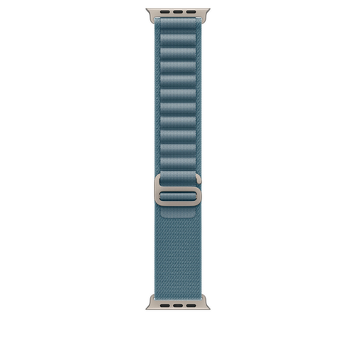 Ремешок для Apple Watch Ultra 49mm Light Blue Alpine Loop - Small - Natural Titanium Finish (Синий)