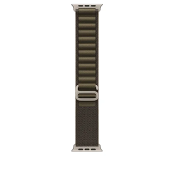 Ремешок для Apple Watch Ultra 49mm Dark Olive Alpine Loop - Large - Natural Titanium Finish (Оливковый)