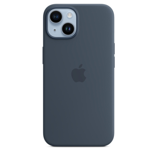 Чехол Apple для iPhone 14 Plus Silicone Case with MagSafe - Storm Blue (Синий)