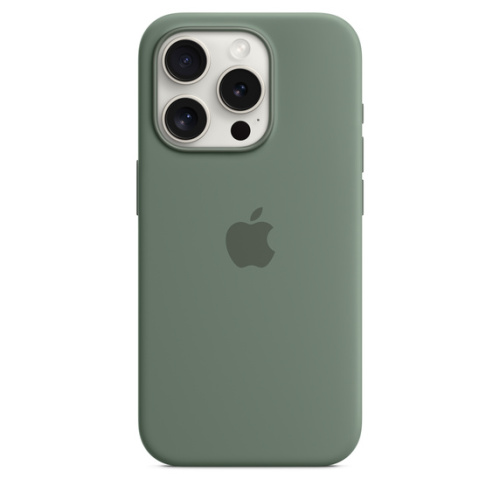 Силиконовый чехол Apple для iPhone 15 Pro Silicone Case with MagSafe - Cypress (Зеленый)