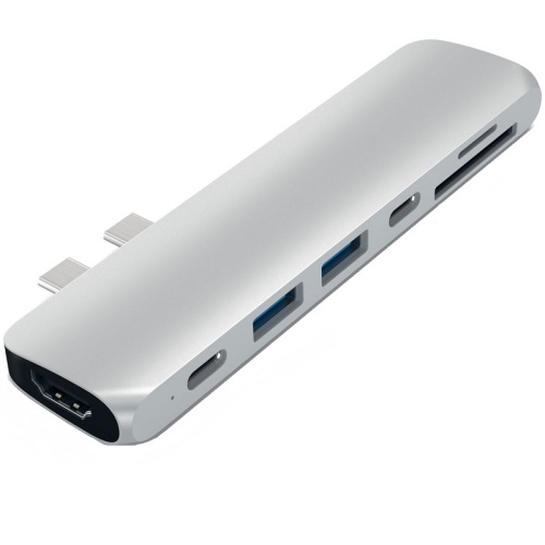 USB-C адаптер Satechi для Macbook Pro/Air 7в1 Silver (Серебристый)