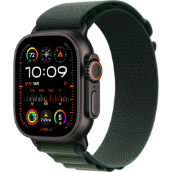 Смарт-часы Apple Watch Ultra 2 (2024) 49mm Black Titanium Case with Alpine Loop Dark Green (Темно-Зеленый)