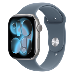 Смарт-часы Apple Watch Series 11 (GPS) 42mm Space Grey Aluminum Case with Anchor Blue Sport Band (Серый космос)