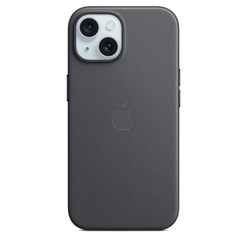 Тканевый чехол Apple для iPhone 15 FineWoven Case with MagSafe - Black (Черный)