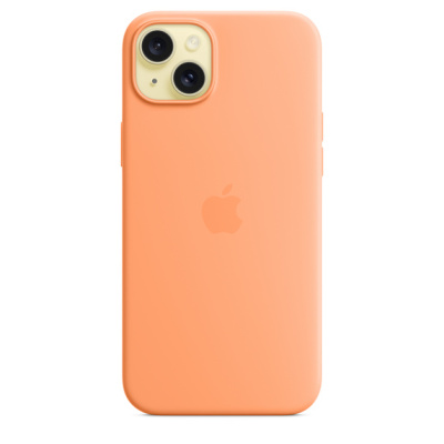 Силиконовый чехол Apple для iPhone 15 Plus Silicone Case with MagSafe - Orange Sorbet (Оранжевый)