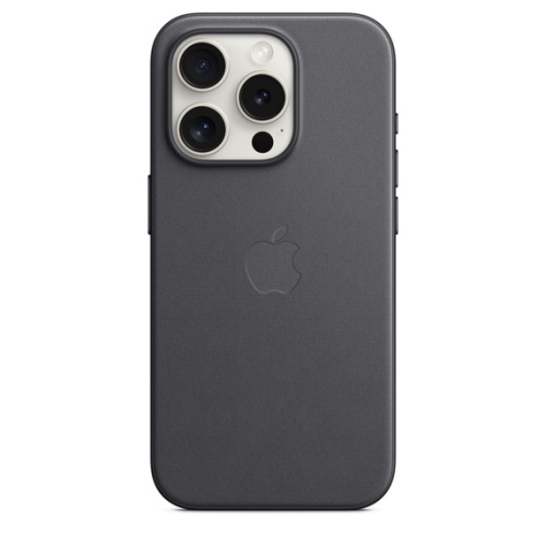 Тканевый чехол Apple для iPhone 15 Pro FineWoven Case with MagSafe - Black (Черный)