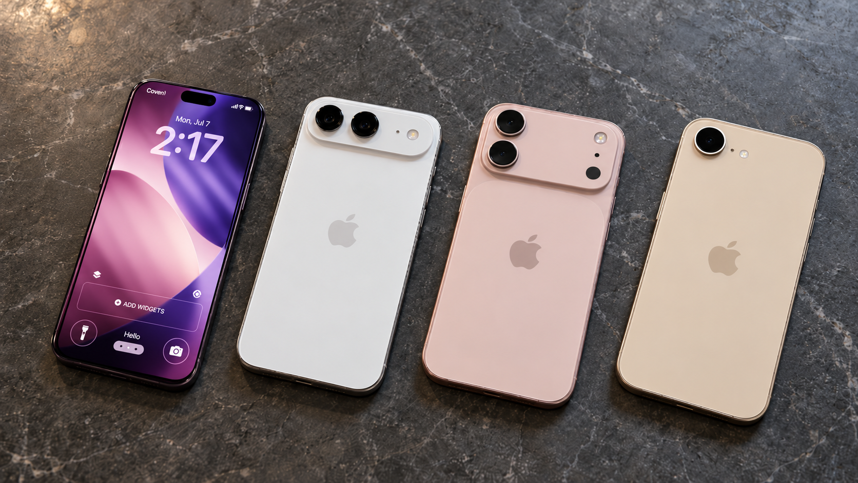 Концепты четырёх ожидаемых моделей iPhone 2027 года
