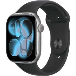 Смарт-часы Apple Watch Series 11 (GPS) 46mm Space Grey Aluminum Case with Black Sport Band (Серый космос)