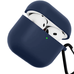 Силиконовый чехол Gurdini для Airpods 4 / Airpods 5 (Темно-синий)