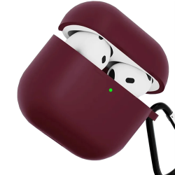Силиконовый чехол Gurdini для Airpods 4 / Airpods 5 (Бордовый)