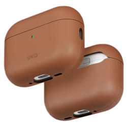 Кожаный чехол UNIQ Lyden Vex Leatherette для Airpods Pro 3 Caramel (Коричневый)