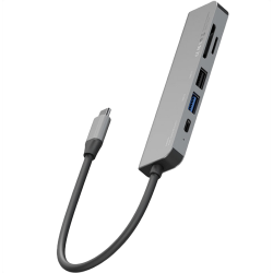 USB адаптер EnergEA AluHub HD3 6в1 (Темно-серый)