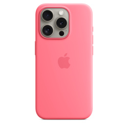 Силиконовый чехол Apple для iPhone 15 Pro Silicone Case with MagSafe - Pink (Розовый)