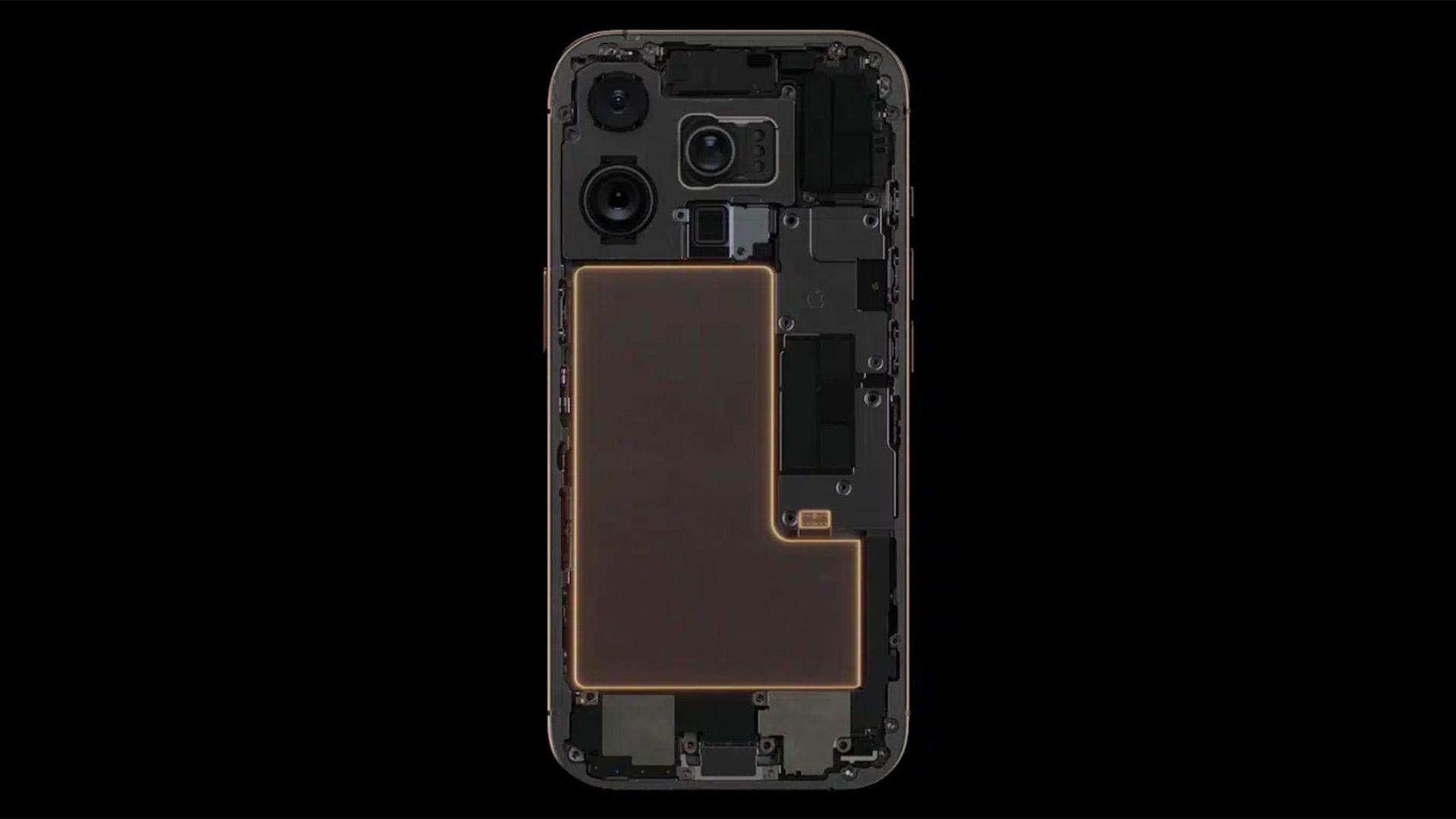 Схема аккумулятора внутри iPhone 18 Pro Max