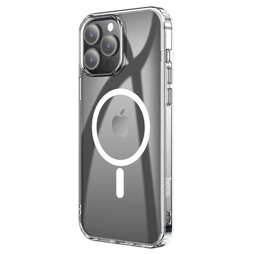 Силиконовый чехол HOCO для iPhone 15 Pro Max Magsafe Clear (Прозрачный)