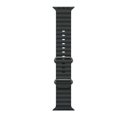 Ремешок для Apple Watch Ultra 49mm Black Ocean Band - Natural Titanium Finish (Черный)