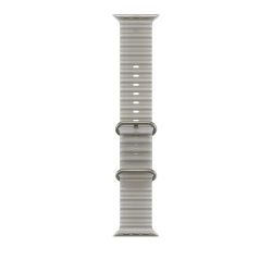 Ремешок для Apple Watch Ultra 49mm Translucent Gray Ocean Band - Natural Titanium Finish (Полупрозрачный серый)