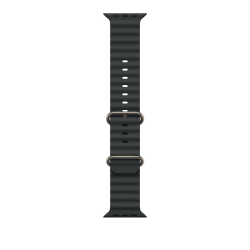 Ремешок для Apple Watch Ultra 49mm Black Ocean Band - Natural Titanium Finish (Черный)