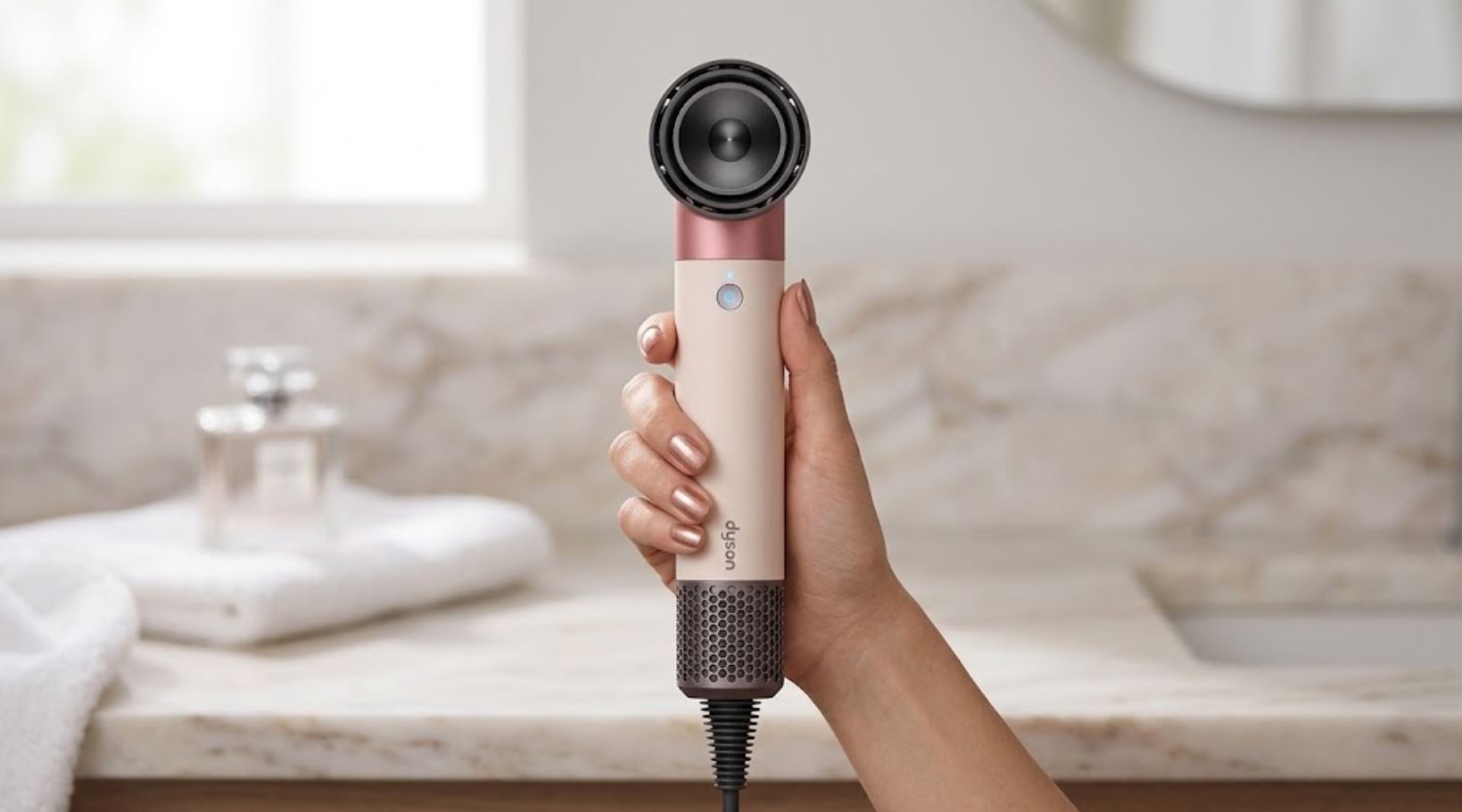 Dyson Supersonic r HD17 в руке без установленной насадки