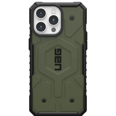 Поликарбонатный чехол UAG Pathfinder MagSafe для iPhone 15 Pro Olive Drab (Оливковый)