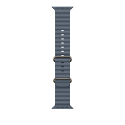 Ремешок для Apple Watch Ultra 49mm Anchor Blue Ocean Band - Natural Titanium Finish (Синий)