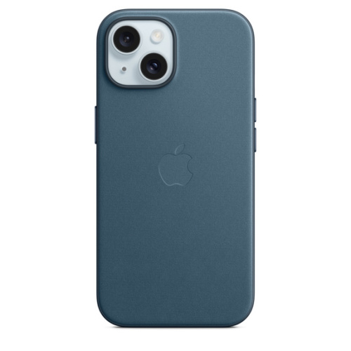 Тканевый чехол Apple для iPhone 15 FineWoven Case with MagSafe - Pacific Blue (Синий)