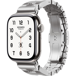 Смарт-часы Apple Watch Hermès Series 10 42mm Silver Titanium Case with Satiné Grand H Small