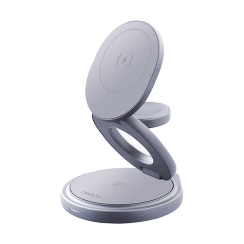 Беспроводное зарядное устройство Deppa 3в1 MagSafe Rotation QI складная Графит