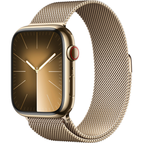Смарт-часы Apple Watch Series 9 (GPS+Cellular) 45mm Gold Stainless Steel Case with Gold Milanese Loop (Золотой)