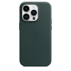 Чехол Apple для iPhone 14 Pro Max Leather Case with MagSafe - Forest Green (Зелёный)