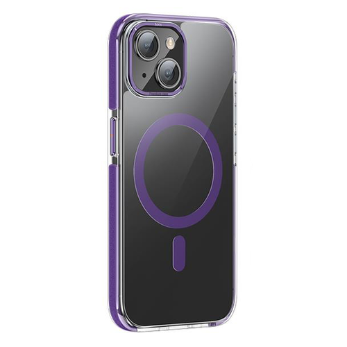 Чехол HOCO AS6 для iPhone 15 Pro Max Magsafe Clear/Purple (Прозрачный/Фиолетовый)