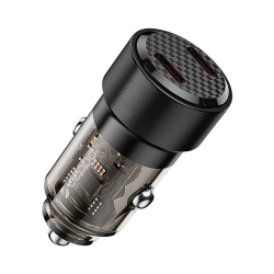 Автомобильное зарядное устройство Deppa Crystal 2 Type-C 50w (Черный)
