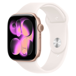 Смарт-часы Apple Watch Series 11 (GPS) 46mm Rose Gold Aluminum Case with Light Blush Sport Band (Розовое золото)