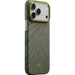 Чехол Pitaka Breath of Veins Ultra-Slim для iPhone 17 Pro Max Sprout Surge (Зелёно-коричневый)