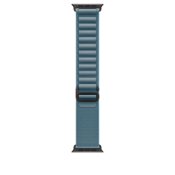 Ремешок для Apple Watch Ultra 49mm Light Blue Alpine Loop - Large - Black Titanium Finish (Синий)
