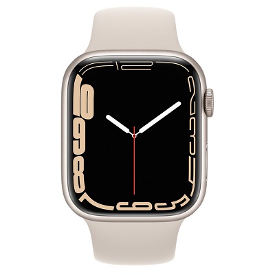 Смарт-часы Apple Watch Series 7 (GPS) 45mm Starlight Aluminum Case with Starlight Sport Band (Сияющая звезда)