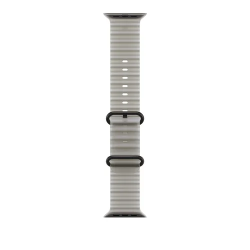 Ремешок для Apple Watch Ultra 49mm Translucent Gray Ocean Band - Black Titanium Finish (Полупрозрачный серый)