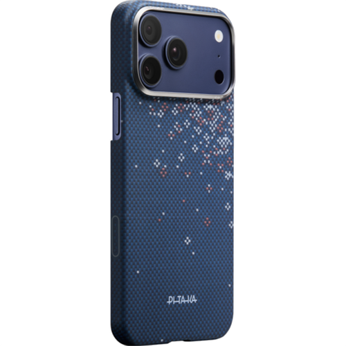Чехол Pitaka Sakura Hours Ultra-Slim для iPhone 17 Pro (Nightfall Blue) Синий