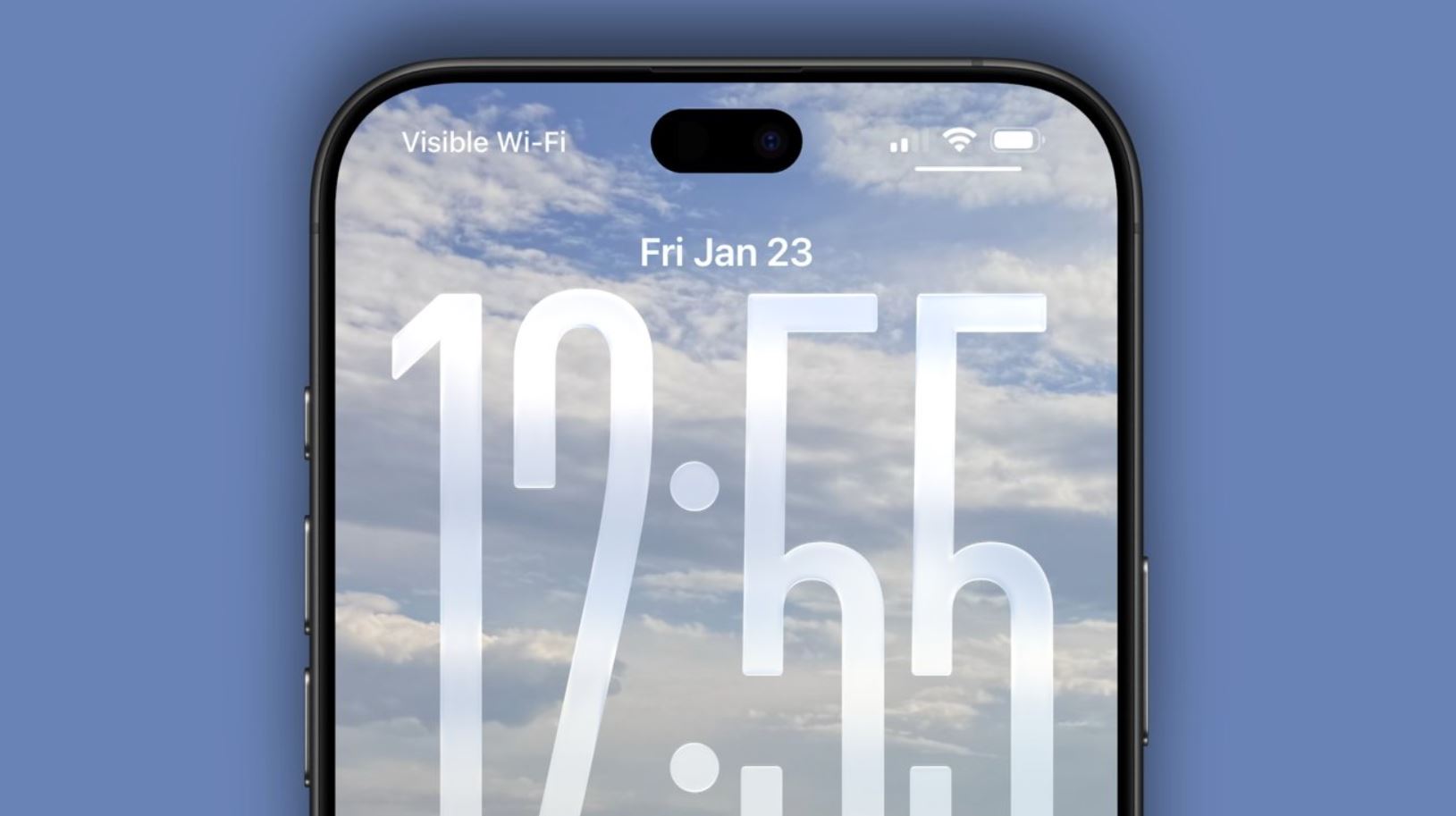 Уменьшенный Dynamic Island на экране iPhone 18 Pro