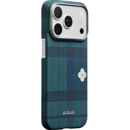 Чехол Pitaka Flora in Grid Ultra-Slim для iPhone 17 Pro Max (Forest Dawn) Зелено-синий