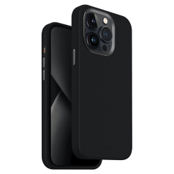 Кожаный чехол Uniq Lyden MagSafe для iPhone 15 Pro Max Black (Черный)