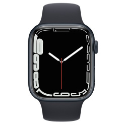 Смарт-часы Apple Watch Series 7 (GPS) 45mm Midnight Aluminum Case with Midnight Sport Band (Темная ночь)