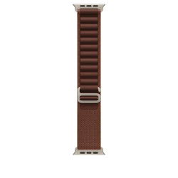 Ремешок для Apple Watch Ultra 49mm Burgundy Alpine Loop - Small - Natural Titanium Finish (Бордовый)