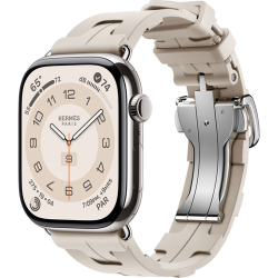 Смарт-часы Apple Watch Hermès Series 10 46mm Silver Titanium Case with Béton Kilim Single Tour