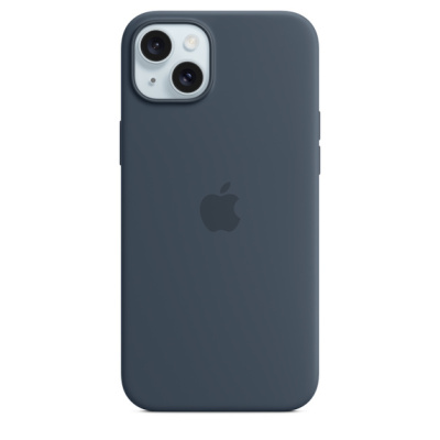 Силиконовый чехол Apple для iPhone 15 Plus Silicone Case with MagSafe - Storm Blue (Синий)