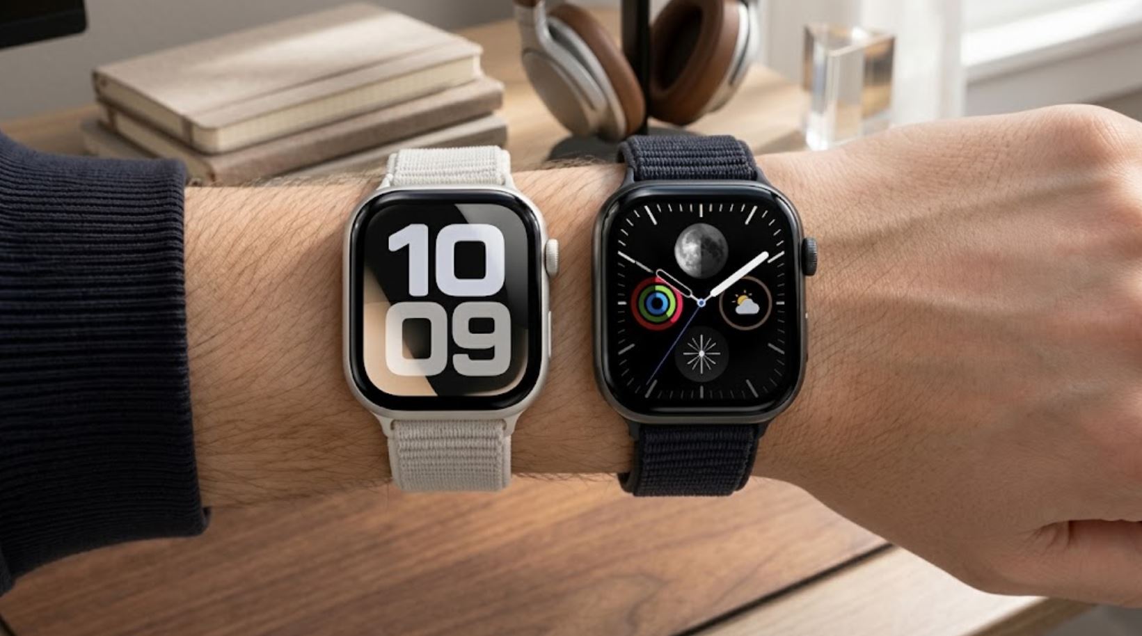 Apple Watch SE 3 и Apple Watch Series 12 на одном запястье