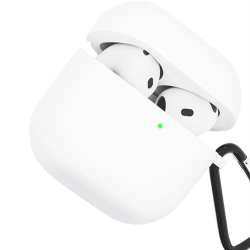 Силиконовый чехол Gurdini для Airpods 4 / Airpods 5 (Белый)