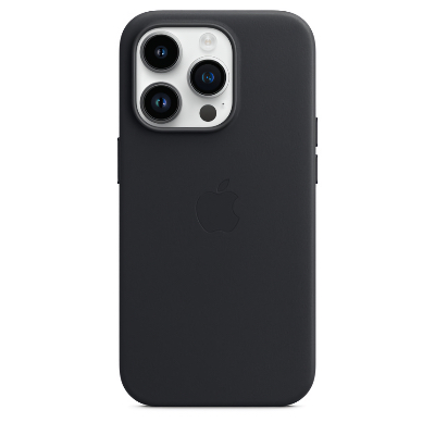 Чехол Apple для iPhone 14 Pro Leather Case with MagSafe - Midnight (Чёрный)