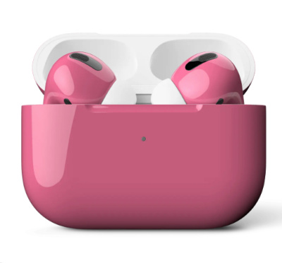 Цветные наушники Apple AirPods Pro (2 gen) (Темно-розовый глянцевый)